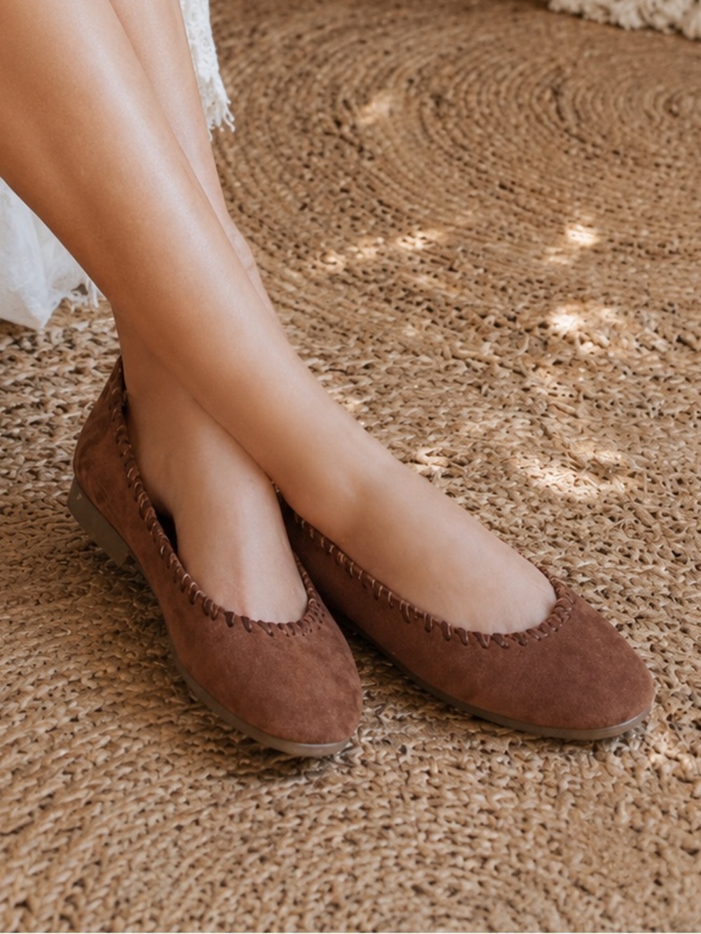 Joie Brown Suede Leather Slip On Flats